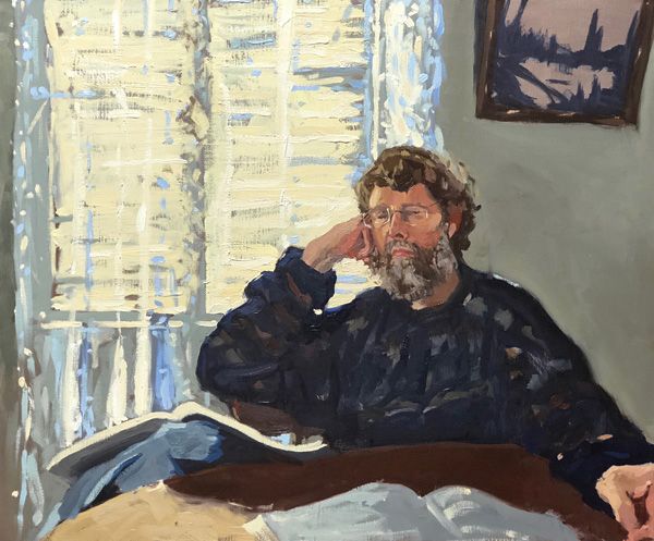 Zech Ray, Portrait of the Artist’s Father—The Scholar, oil, 20 x 24. 
