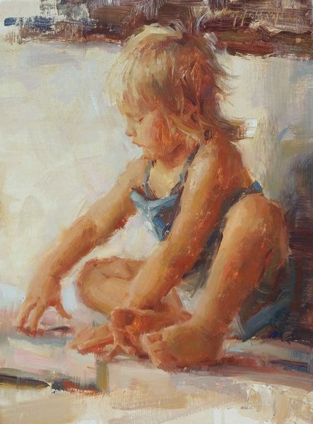 Stephanie Thomson, Baby Brynn, oil, 12 x 9.