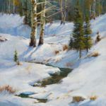 Cecy Turner, Winding Through Winter, oil, 20 x 16.