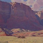 Glenn Dean, Riders of the Vermillion Cliffs, oil, 30 x 30.