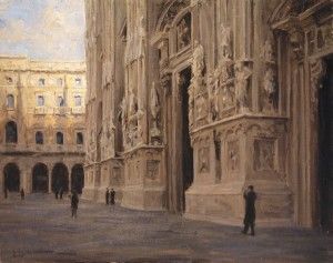 Derek Penix, Duomo di Milano, oil painting