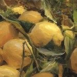 Derek Penix, Market Lemons, oil painting