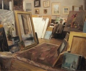 Derek Penix, Quang Ho’s Studio, oil painting