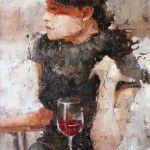 Andre Kohn, He is Fashionably Late, oil, 22 x 16.