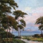 Sheryl Knight, Evening Cypress, oil, 16 x 20.