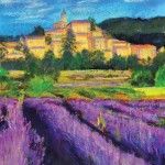 Giuliana Aubert, Oh the Lavender!, pastel, 14 x 11.