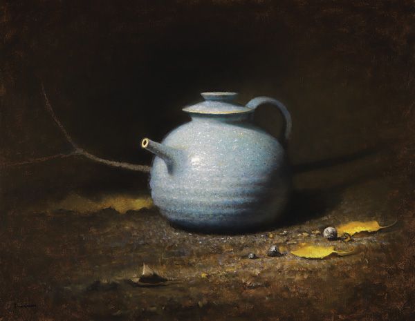 Jeremy Goodding, Earthen Vessel, oil, 14 x 18. 