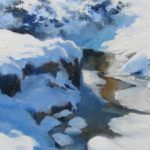 Anita Winter, Winter Stream, oil, 10 x 8.