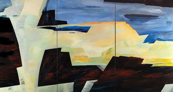 Dick Evans, Twenty-Fifth Passage, oil, 48 x 90. 