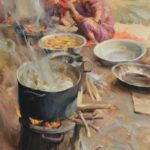Quang Ho, 27-Year Feast, 1995, oil, 30 x 24, collection of the artist.