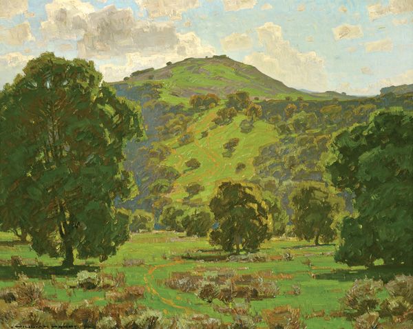 WILLIAM WENDT, ALONG THE ARROYO SECO, 1912, OIL, 40 X 50.