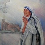Jacquelyn Kammerer Cattaneo, Mother Teresa Of Calcutta, oil, 4’ x 4’.