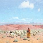 Gerard Curtis Delano, Navajo Sheep 3, 22 x 27. Presale estimate: $20,000 – 40,000.