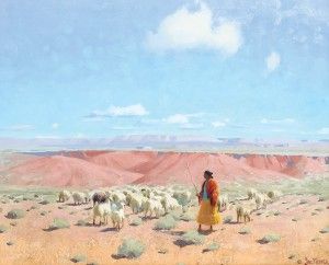 Gerard Curtis Delano, Navajo Sheep 3, 22 x 27. Presale estimate: $20,000 – 40,000.