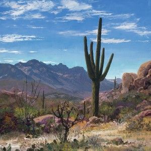 Carol Swinney, Arizona Icon, oil, 24 x 24.