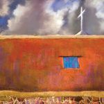Paul Murray, Taos Morada, pastel, 15 x 15.