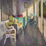 Anne Blair Brown, Porch Light, oil, 20 x 20.