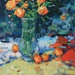 Eric Jacobsen, Roses, oil, 26 x 20.