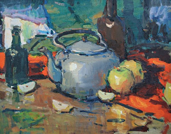 Eric Jacobsen, Tea Kettle, oil, 16 x 20.