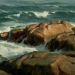 Don Demers, Bass Rocks, oil, 16 x 24.