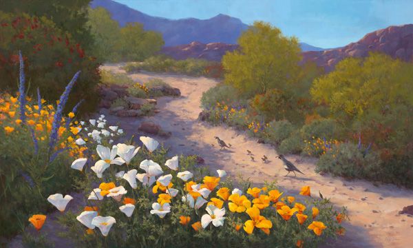 Lucy Dickens, The Joy of Spring, oil, 36 x 60.