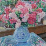 Xu Gang, Pink Bouquet, oil, 28 x 22.
