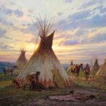 Martin Grelle, Between Earth and Sky, oil, 36 x 36.