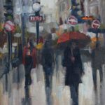 Hilarie Lambert, A Little Rain, oil, 12 x 9.
