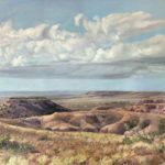 Laura Lewis, Rio Blanco Canyon, oil, 36 x 60.