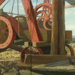 Laura Lewis, Strong Foundations (detail), oil, 30 x 17 feet.