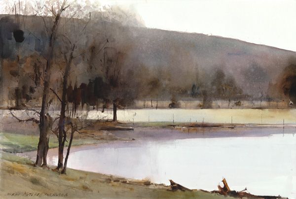 Dean Mitchell, Farmlands, watercolor, 20 x 30.
