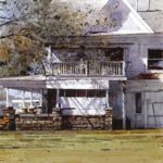 Dean Mitchell, Osage House, watercolor, 15 x 10.