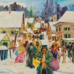 Leon Gaspard, Russian Village in Winter, oil, 8 x 10. Estimate: $40,000-$80,000.
