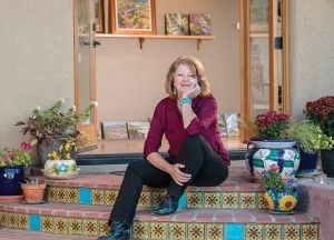 Christine Debrosky in her studio in Clarkdale, AZ.