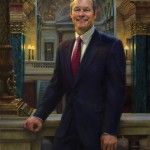 William Suys, Senate Background: Governor Scott McCallum, oil, 44 x 32.