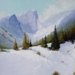 Rick McClure, Hallett Peak Snow, oil, 24 x 32.