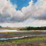 Pamela C. Newell, April Rains, pastel, 10 x 20.