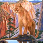 Bryan Haynes, Lion of Kasha-Katuwe, acrylic, 18 x 12.