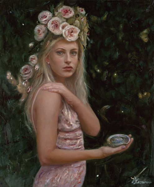 Victoria Herrera, Symbolism of a Seashell, oil, 36 x 30.