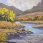 Jeff Love, Autumn River, oil, 8 x 10.