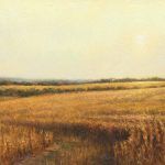 Todd A. Williams, Corn Harvest, Greeley County, oil, 10 x 16.