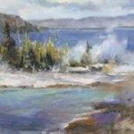 Betty Carr, jackson thermal pool, oil, 16 x 20.