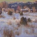Don Brackett, Winter Sundown, oil, 16 x 20.
