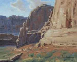 Chuck Rawle, Canyon Colors, oil, 8 x 10.