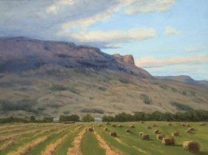 Chuck Rawle, Summer Hay, oil, 12 x 16.