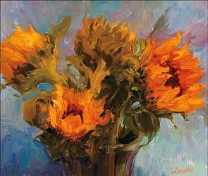 Sunflowers, oil, 11 x 13.