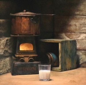 Kyle Pettis, Swedish Milk, oil, 22 x 22.