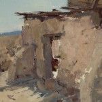 Jil Carver, Desert View, oil, 9 x 12.