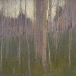 David Grossmann, Through the Aspen Stand, oil, 12 x 16.