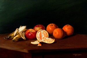 Joseph Kleitsch, Still Life With Fruit, oil, 16 x 24, George Stern Fine Arts.